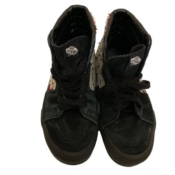 VANS Hazy Bones Sk8-Hi Black Grunge Tapestry Bone Cutout Shoes (M 3.5, W 5.0) - Picture 5 of 10